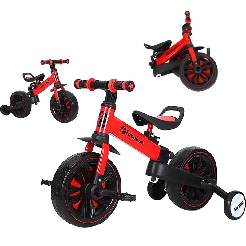 バランスバイク ペダルなし自転車 5in1キッズバイク 2-6歳子供用 折りたたみ ハンドル シート高さ調整可能 子供自転車 持ち運び便利