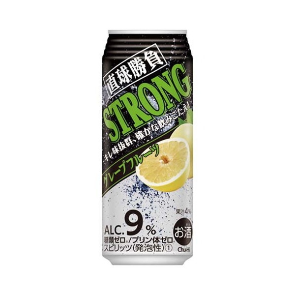 合同酒精 直球勝負 ストロンググレープフルーツ 缶 500ml x24 メーカー直送