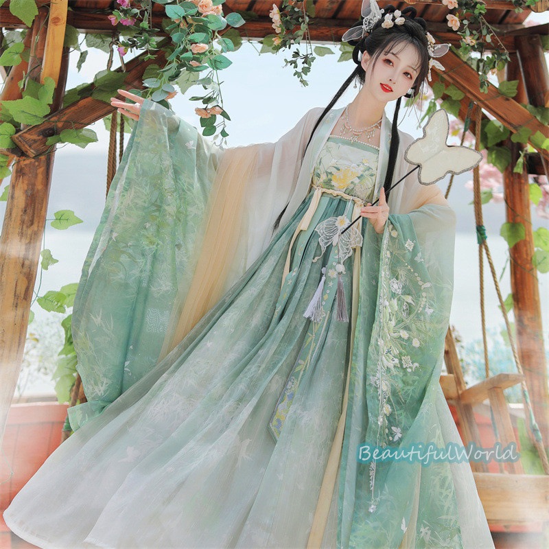 中華服 唐装漢服 漢服ドレス　コスプレ チャイナドレス中国古代衣装 漢服仙女 漢服 チャイナ服 ワンピース コスプレ 中国古代衣装 女性 ロングドレス 刺繍 ス