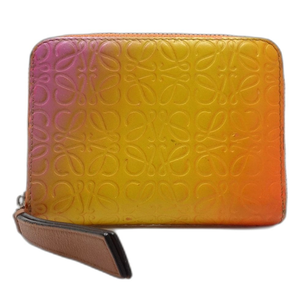 6カードジップウォレット 101901 コインケース レザー オレンジ マルチカラー/181301【中古】