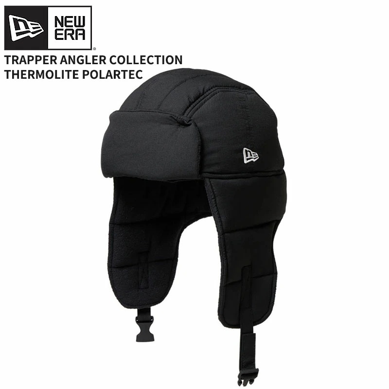 ニューエラ ダウンキャップ NEW ERA トラッパー Angler Collection THERMOLITE POLARTEC ブラック 帽子 秋 冬 14707014