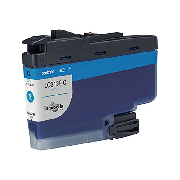 （まとめ）(純正品)ブラザー LC3139C インクカートリッジ シアン(×5セット)