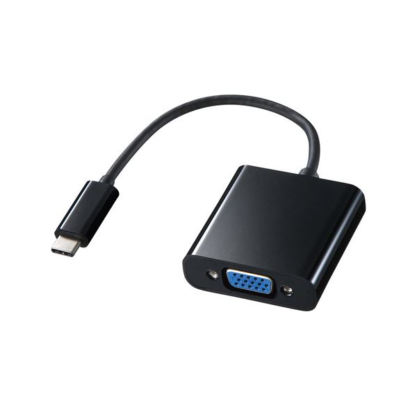 (まとめ)サンワサプライ USB TypeC-VGA変換アダプタ AD-ALCV01 1個(×3セット)
