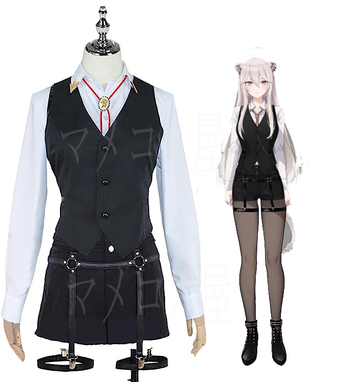 YouTuber　VTuber 風 獅白ぼたん　ししろ ぼたん　ホロライブ5期生　Shishiro Botan 常服コスプレ衣装 コスチューム ウィッグ 追加可 変装 舞台 仮装 祭り