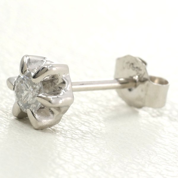 PT900 プラチナ ピアス(片耳) ダイヤ 0.15 総重量約0.7g ジュエリー 中古