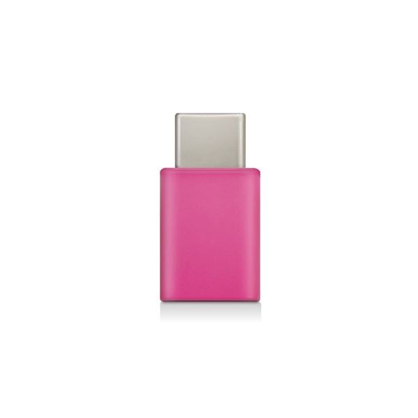（まとめ）エレコム スマートフォン用USB変換アダプタ/USB（microBメス）-USB（Cオス）/ピンク MPA-MBFCMADNPN(×5セット)