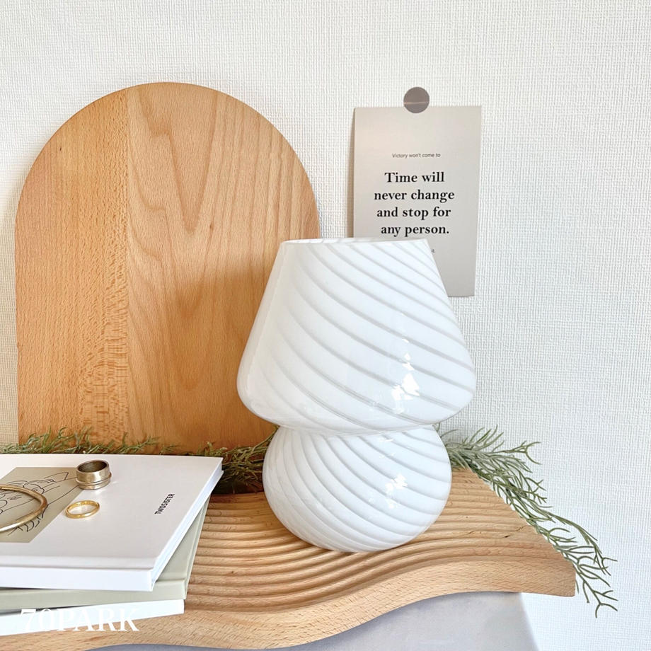 ストライプ マッシュルーム ライト USB ランプ おしゃれ 韓国インテリア 韓国雑貨 韓国っぽ インテリア雑貨 5,621円