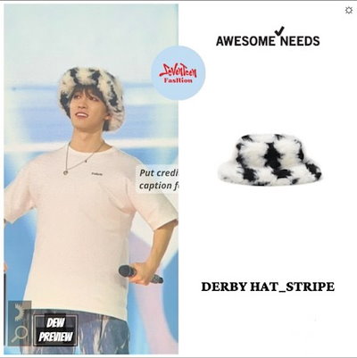 AWESOME NEEDS DERBY HAT_STRIPE ディノ着用 Qoo10] オーサムニーズ AWESOME NEEDS/ Seven : バッグ・雑貨