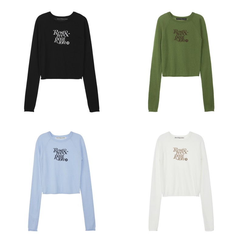 【REST&RECREATION】 RAGLAN LONG SLEEVE KNIT : 4COLORS