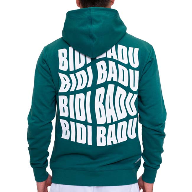 海外サイズ BIDI BADU(ビディバドゥ) 2024 FA メンズ SPIKE チル バックプリント フーディ パーカー M1270018-DGN ダークグリーン(24y6mテニス)