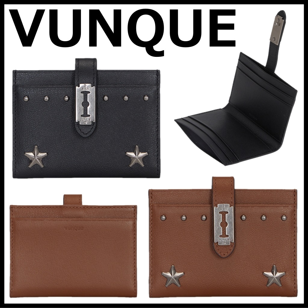 【VUNQUE】 Magpie Tribe Card Wallet [正規品] 本革 カードホルダー 天然牛革 カードケース 韓国 本革 カード入れ 折りたたみ財布 ミニ財布 vunque 財布