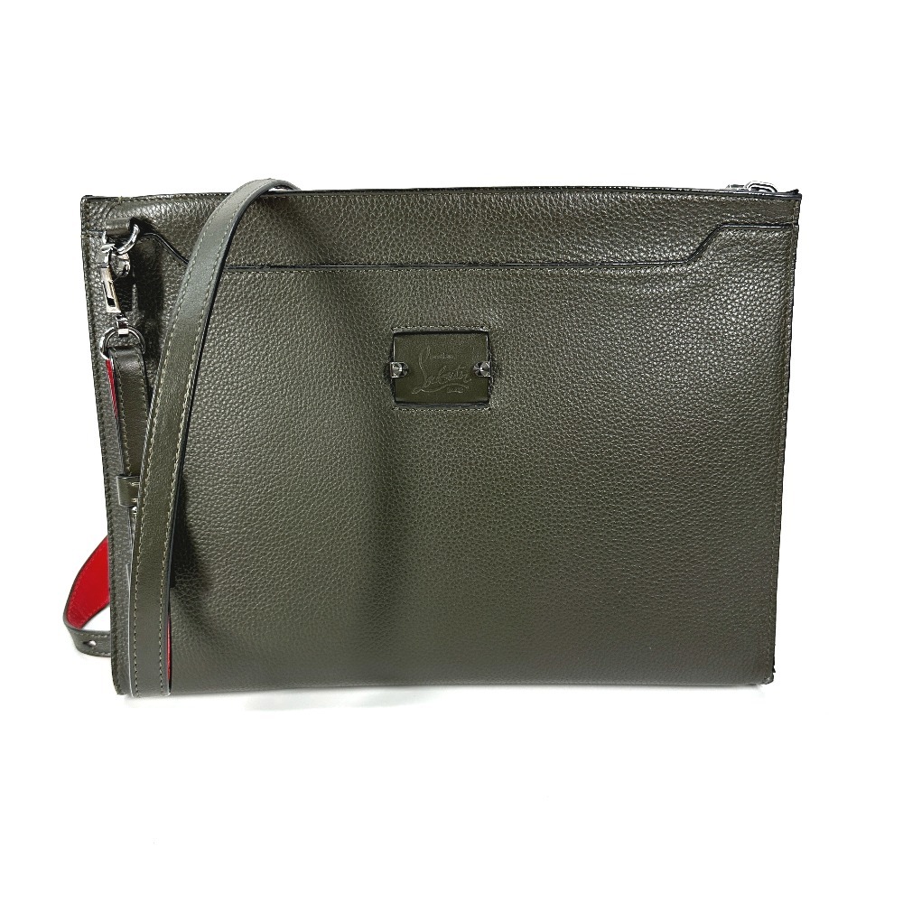 ショルダーバッグ ロゴ 2WAYバッグ ポシェット クラッチバッグ レザー カーキ 36,465円