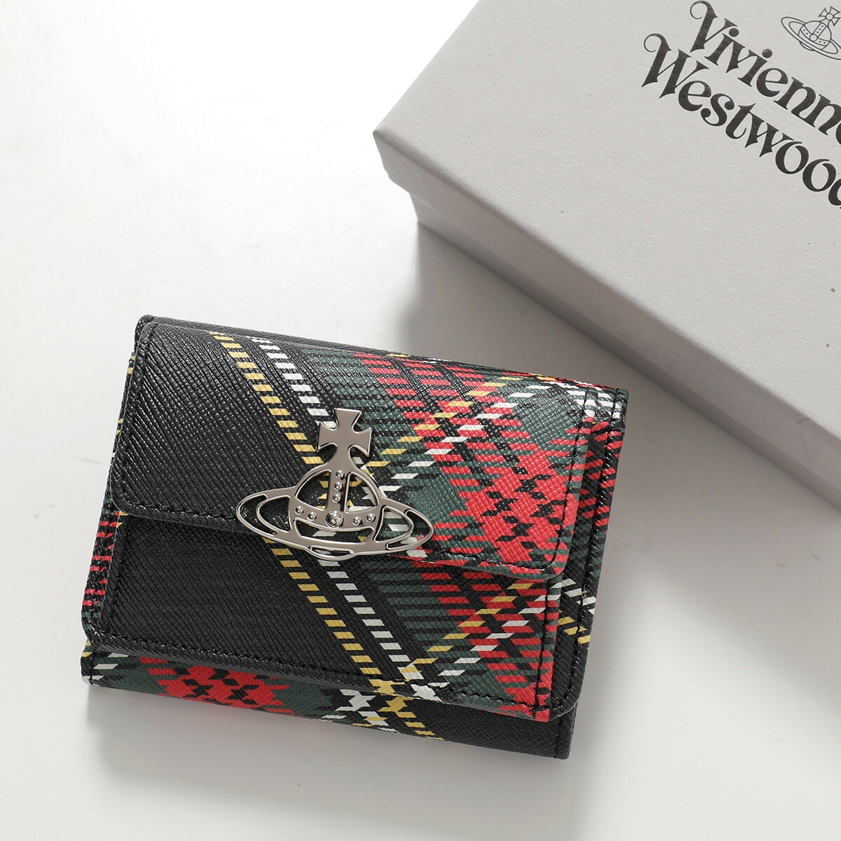 Vivienne Westwood ヴィヴィアンウエストウッド 三つ折り財布 SMALL FLAP PURSE スモール フラップ パース 5115002UW S0022 レディース チェック柄 N3