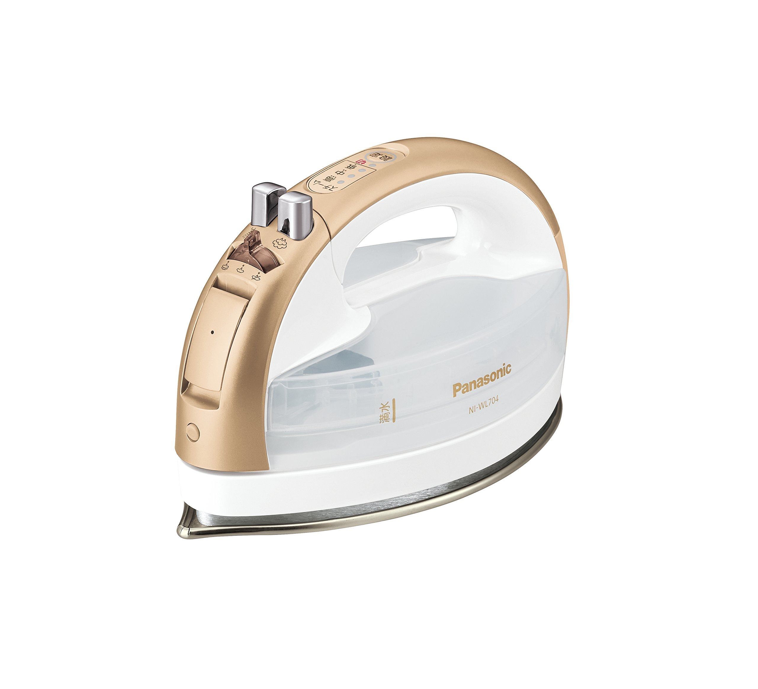 パナソニック コードレススチームWヘッドアイロン ゴールド NI-WL704-N