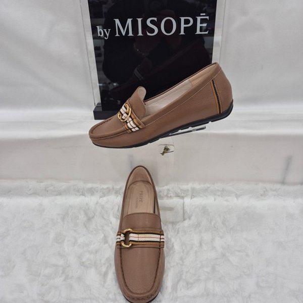 By 女性 ゴールドリング ローファー 112HT339TI002 BROWN 1 JJ