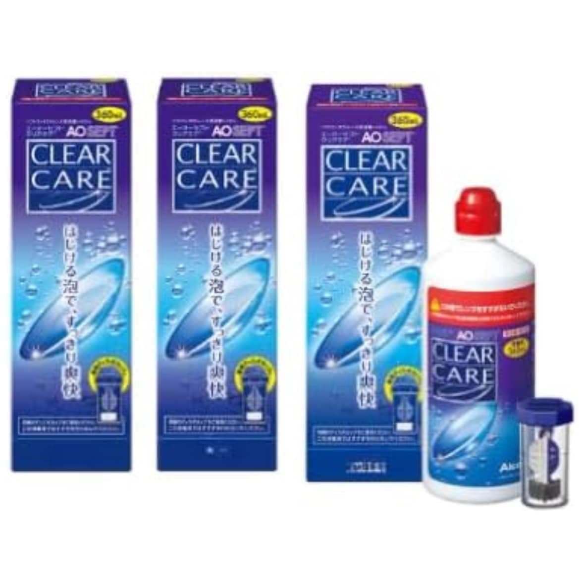 エーオーセプト クリアケア360ml×3本　コンタクト洗浄液　AOセプトクリアケア