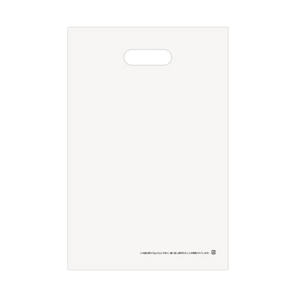 （まとめ） TANOSEEポリエチレン手提袋（小判抜き） LD M ホワイト 1パック（50枚） (×10セット)