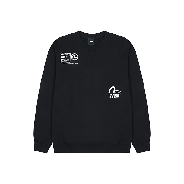 マルチプルプリント ルーズフィット スウェットTシャツ Big Hills Sweat Setup (EV4UTS901_BK)