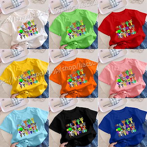 スプランキー Sprunki パーカー 半袖Tシャツ Tシャツ 子供服 キッズ 男の子 女の子 可愛いプリント カジュアル 春夏 トップス