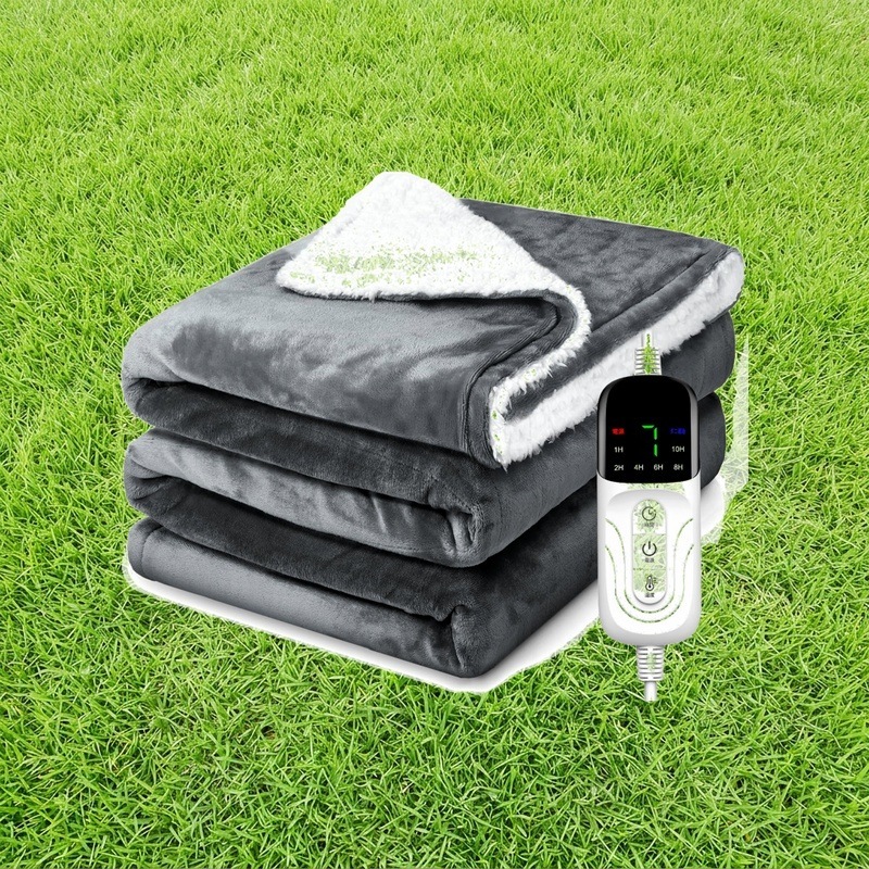 KOCEEY 電気毛布 掛け敷き兼用 188×130cm【大きいサイズ＆フランネル＋起毛】電気ブランケット 電気ひざ掛け 3分速暖 恒温加熱 ダニ退治 7段階温度調整 6段階切タイマー ふわふわ 暖房