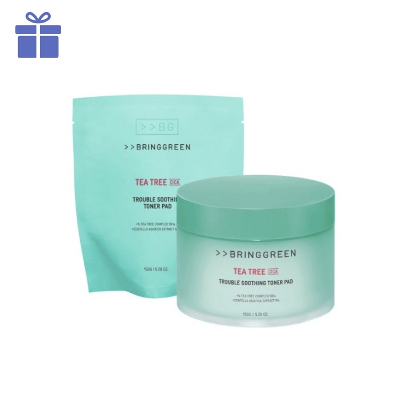 ティーツリー シカ トラブル スージング トナーパッド 90枚 + 90枚 詰め替え 肌荒れ 鎮静