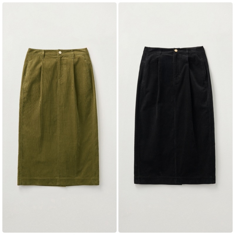 【SATUR】 25FW (W) CORDUROY LONG SKIRT : 2COLORS