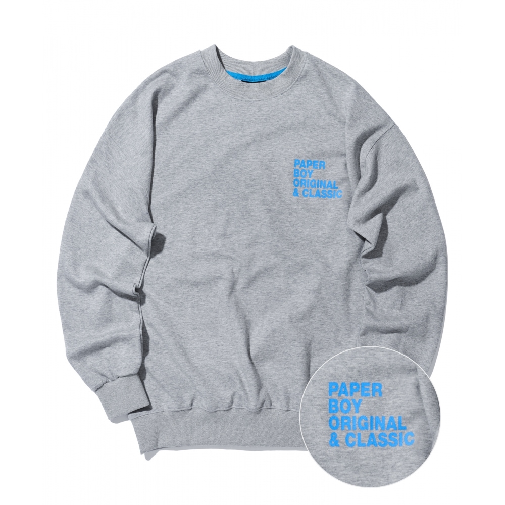 PAPERBOYクラシックスウェットシャツ - メランジ