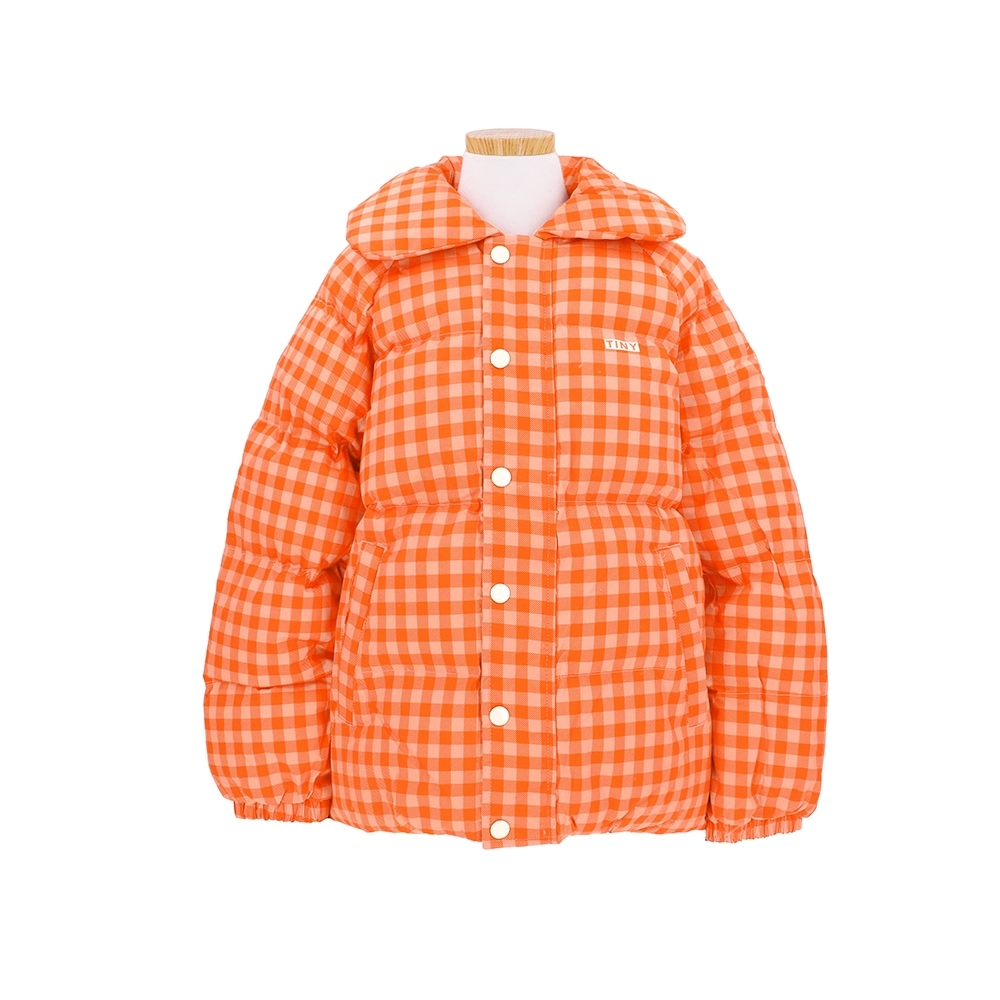 Tiny Cotton AW24-291 P49 (ヴィシーショートパッド入りジャケット) ヴィシーチェックショートパッド入りキッズジャケット