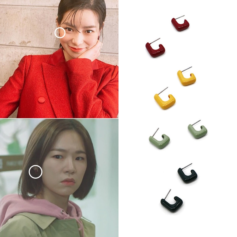 [ハンジウンオユナイムジヨン着用] SHAPE EARRINGS 05 AE419050 韓国の人気芸能人着用 デイリーアクセサリー