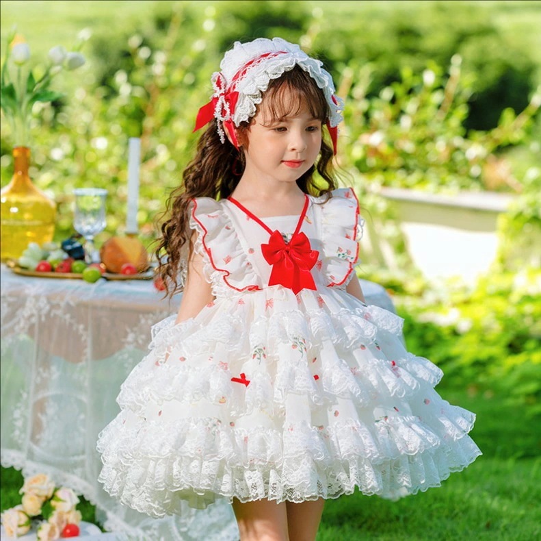 子供ロリータ服 lolita ジャンパースカート レースワンピース 子どもワンピース パニエ付き ロリータワンピース キッズドレス ゴスロリ フリル 甘ロリータ 姫様ドレス ジュニア コスチューム コ