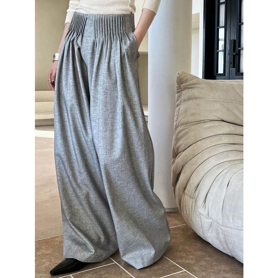 ワイドパンツ レディース ボトムス パンツ ワイド スラックス ロング 美シルエット タックパンツ ハイウエスト 上品 きれいめ 美脚 おしゃれ ゆったり カジュ