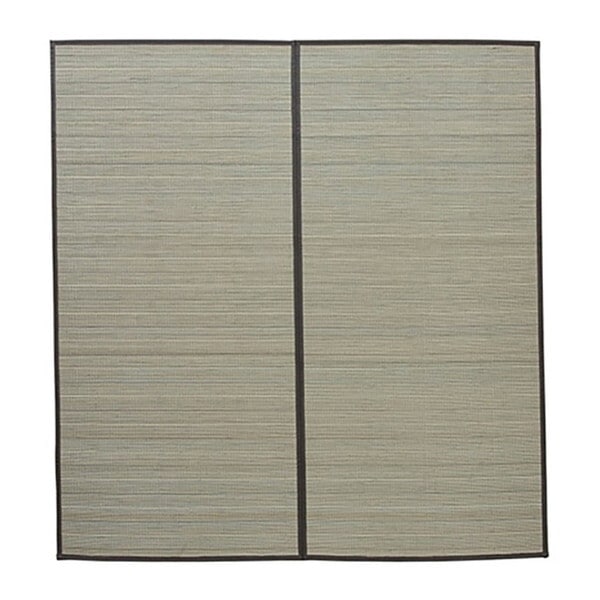 1100210135201 竹 ラグ カーペット 裏地付き 天然素材 丈夫 抗菌防臭 消臭 お手入れ お掃除 簡単 楽 グレー 約174×174cm メーカー直送