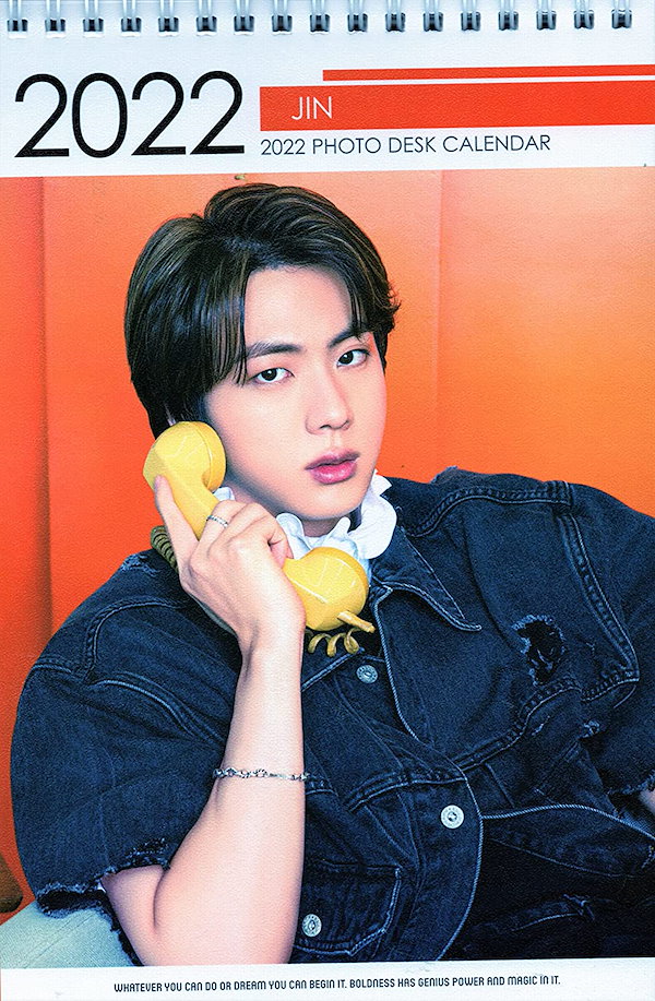 BTS ジン カードカレンダー 2021-2022 BTS JIN ジン グッズ 卓上 カレンダー ( 写真集 カレンダー