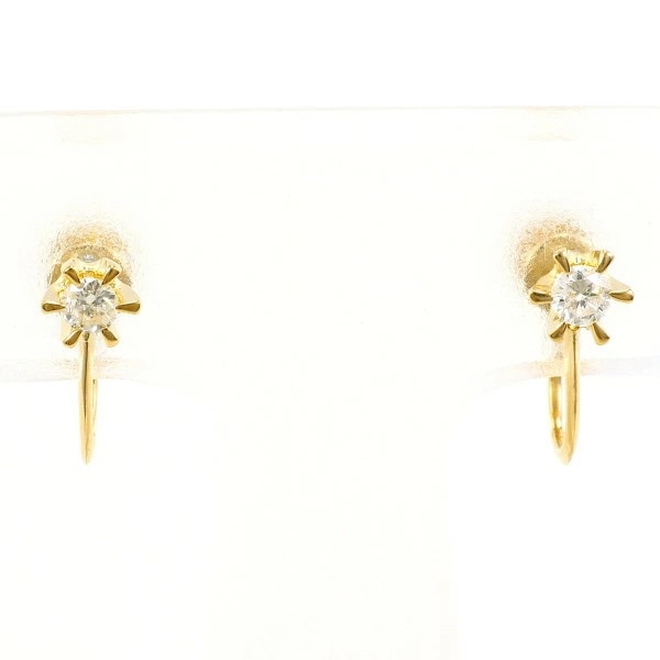 K18 18金 YG イエローゴールド イヤリング ダイヤ 総重量約1.1g ジュエリー 中古 27,860円