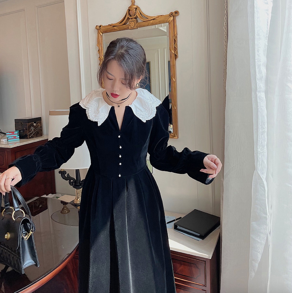 ワンピース デート ワンピドレス ショート ショート丈 袖あり 長袖 かわいい 大人可愛い きれいめ シンプル カジュアル 大人 上品 おしゃれ お洒落 主役級 存在感 春 秋 冬 10代 20代