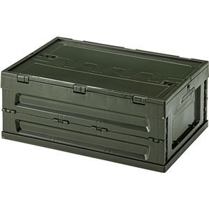 折りたたみ 収納ボックス 5個セット S グリーン 幅59cmx奥行40cmx高さ24.5cm