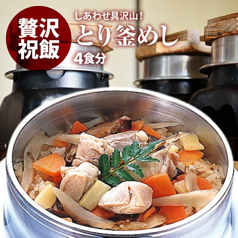 [前田家] 国産 とり釜飯 の具 （ 4人前 ） 水を使わず即席で美味しい 早炊き米 具 入り 釜め