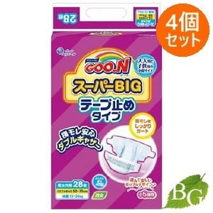グーン GOO.N スーパービッグ テープ止めタイプ 28枚入 4個セット