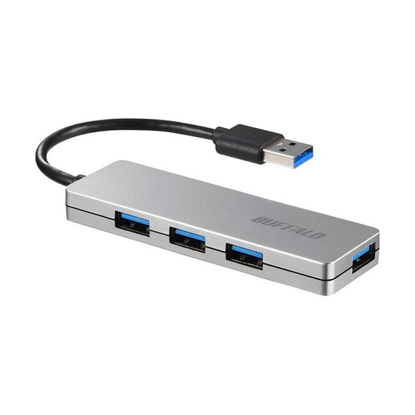 （まとめ）バッファロー USB3.0バスパワーハブ 4ポート シルバー BSH4U120U3SV 1個2セット 7,446円