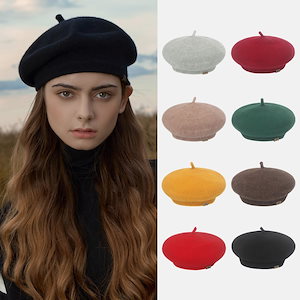 ウール ニット ベレー帽(8 colors)