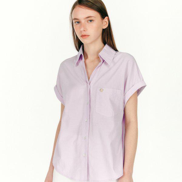 Vネックカラーロールアップ半袖シャツ(MAFBSH13MLV)