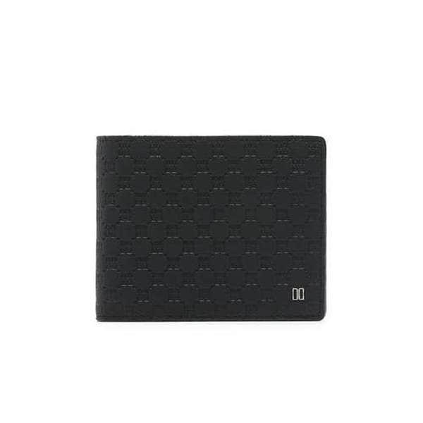 ブラック DDハードウェアロゴ マットレザー 二つ折り財布 DBWA0E363