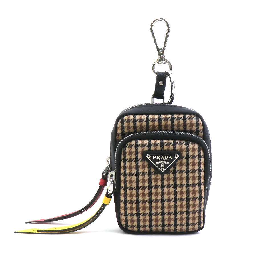 プラダ PRADA ポーチ ナイロン ブラウン×ブラック ユニセックス 2TT071 56561a