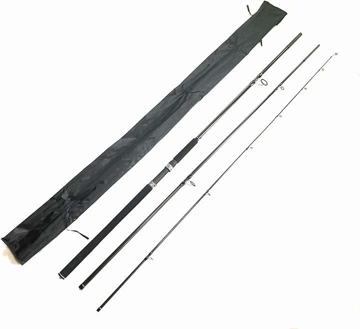 EVA 12フィート 3.6m スピニングロッド 3ピース シーバス ルアーロッド サーフロッド ヒラメ マゴチ チヌ ロックフィッシュ 防波堤(ブラック, 12ft(3.6m))