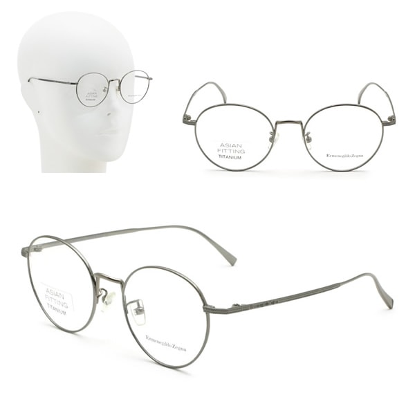 フレームのみ EZ5113-D/V 014 50 Ermenegildo Zegna メガネ 眼鏡 アジアンフィット ガンメタル