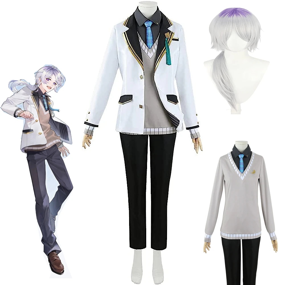 大人気にじさんじ 弦月藤士郎 制服 ウィッグ追加可 バーチャルYouTuber げんづきとうじろう コスプレ衣装 ハロウィン クリスマス 学園祭 文化祭 仮装