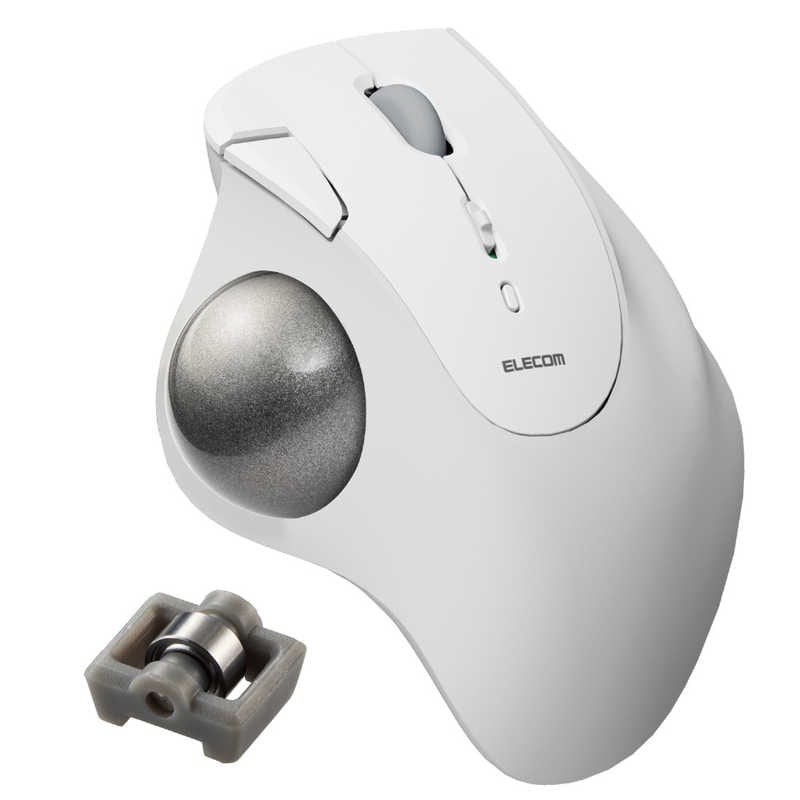 エレコム　ELECOM　マウス トラックボール IST ベアリングモデル [IR LED /無線(ワイヤレス) /5ボタン /Bluetooth] ホワイト　M-IT11BRWH
