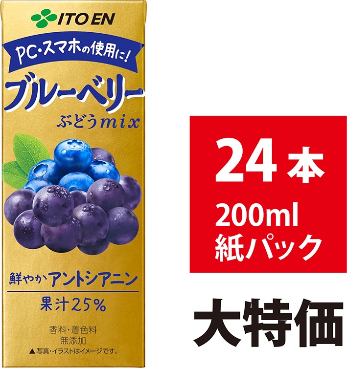 Qoo10] 伊藤園 ブルーベリーミックス 200ml 24本