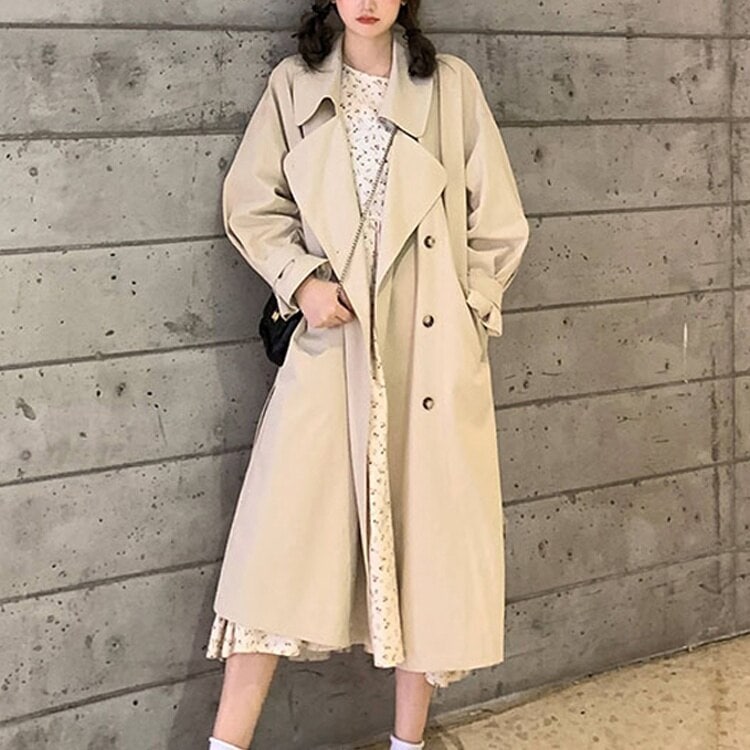 2色 アウター コート レディース 秋冬 春 かわいい きれいめ 個性的 暖かい 軽い ロングコート トレンチコート ロング 長袖 Vネック ワイドカラー ビッグカラー スリム タイト 細身 ストレー 6,142円