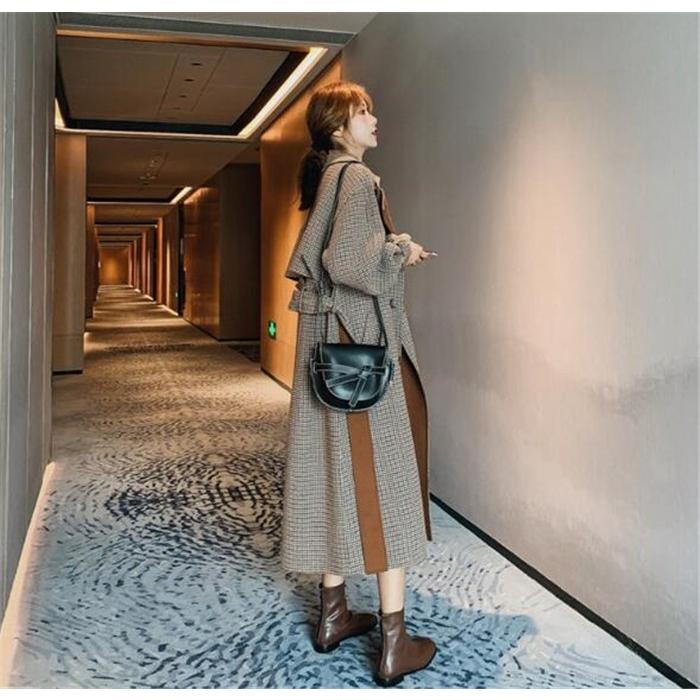 チェスターコート ロング丈 トレンチコート レディース 秋 冬 ラシャ コート アウター ウール混コート チェック ロングコート 着痩せ お洒落 上品 大人 30代40代